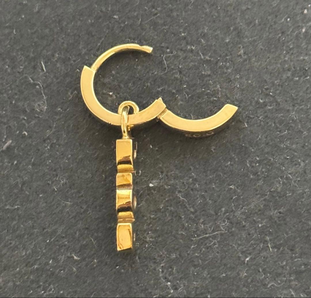 Dior Dior HOMME ロゴ フープピアス シルバー 925