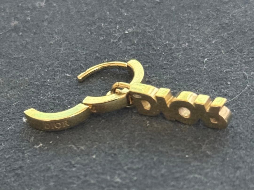 Dior Dior HOMME ロゴ フープピアス シルバー 925