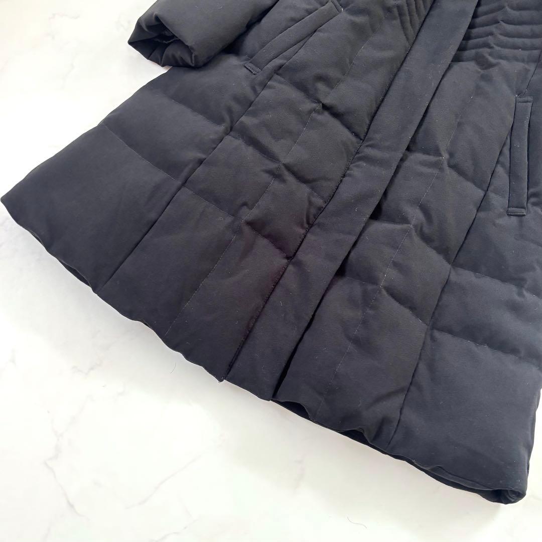 ルイルエブティック ウエストフィットロングダウンコート フォックス マット黒 M