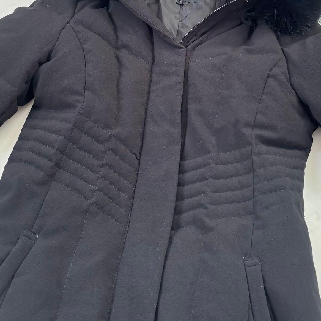 ルイルエブティック ウエストフィットロングダウンコート フォックス マット黒 M