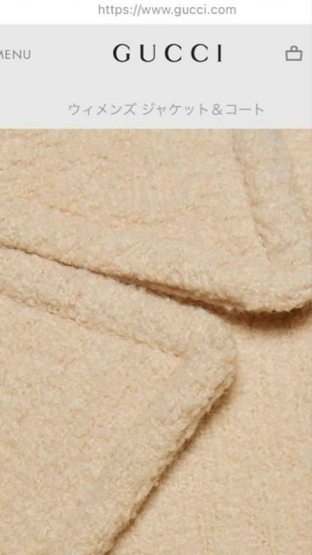専用品GUCCI ソフトブークレ　ツイードジャケットコート　サイズ36 美品