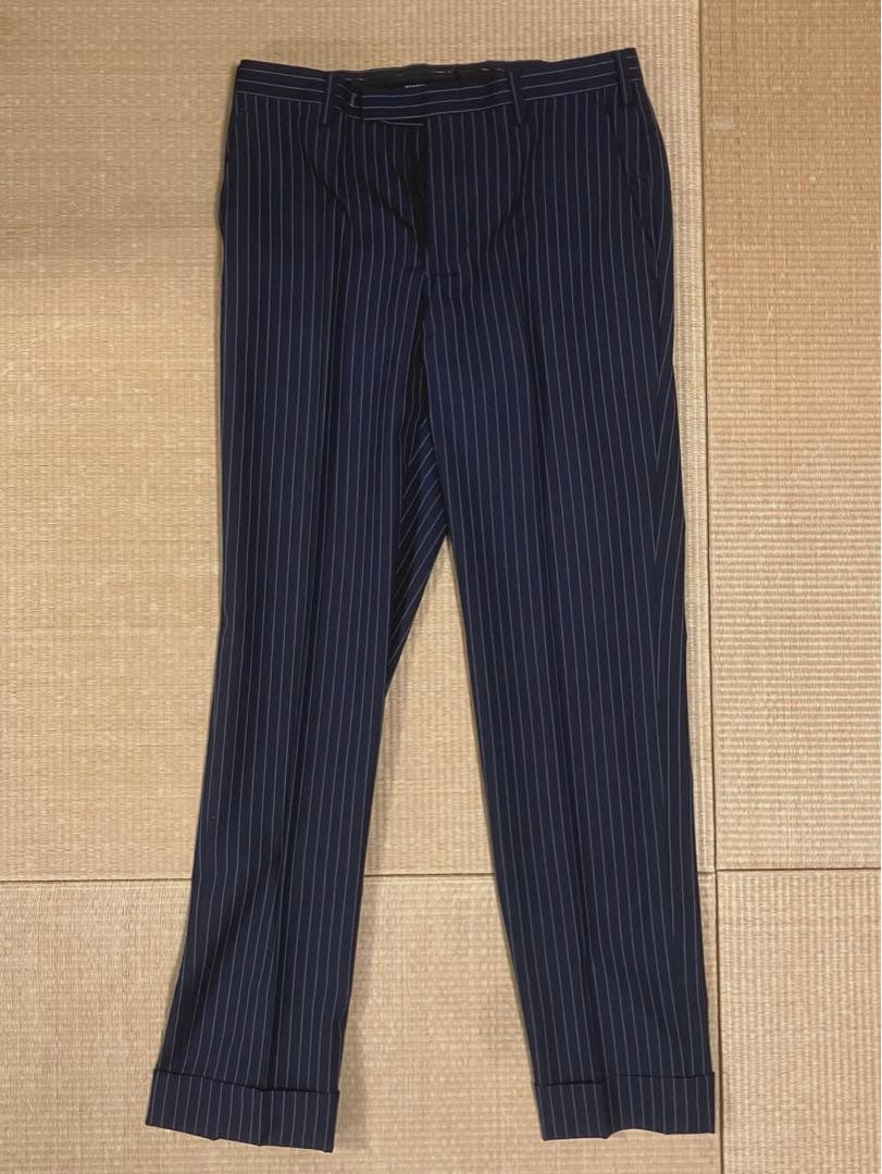 バーバリーブラックレーベル　ブルーストライプ　タスマニアウール