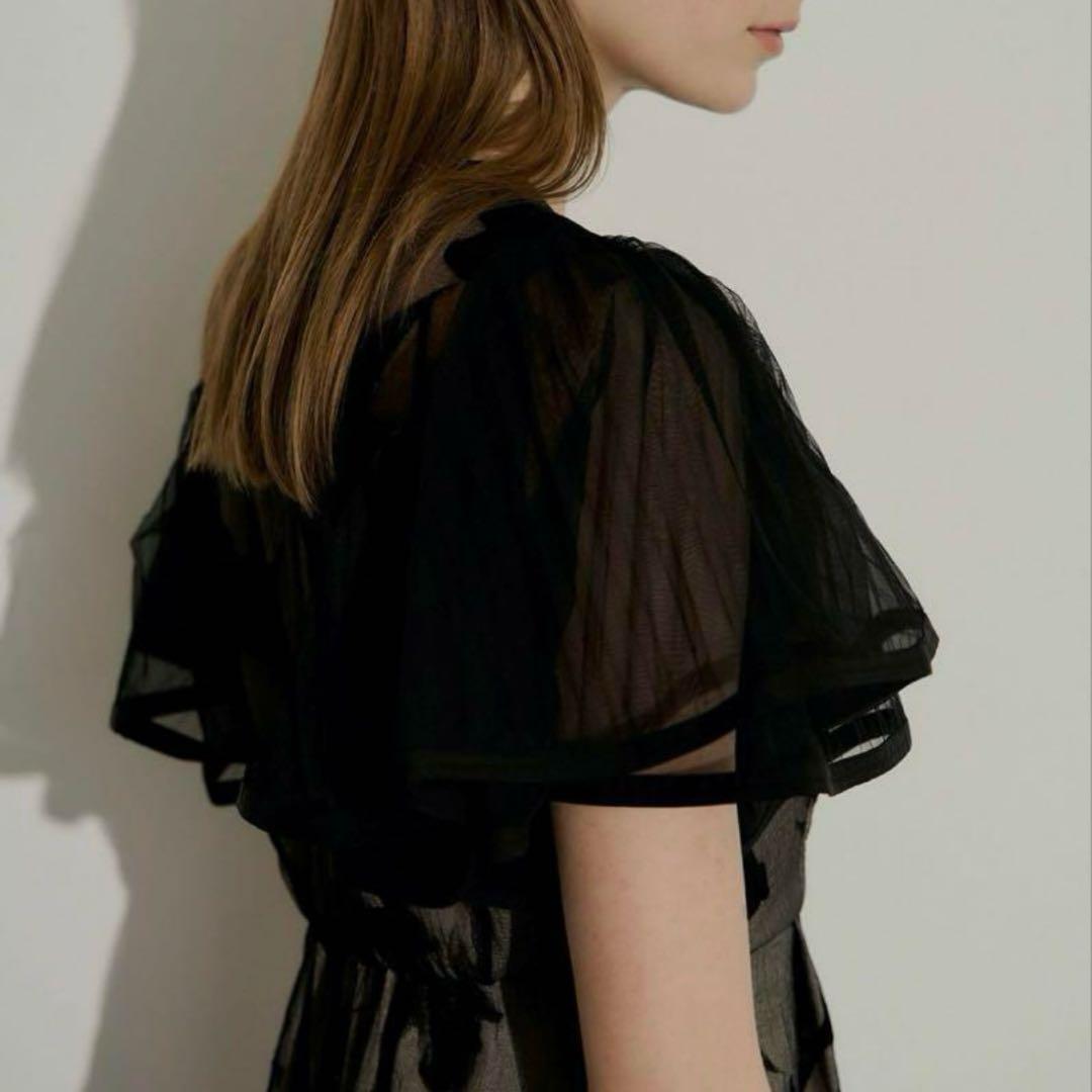 Circurar sleeve flower dress LE’RUREリルアー