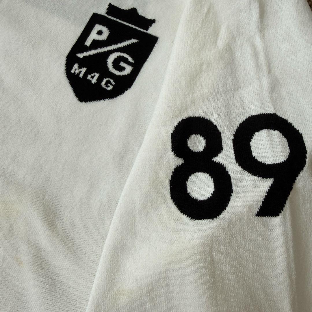 パーリーゲイツ　ニット　L〜XL相当 白　ホワイト　セーター　コットン素材　5