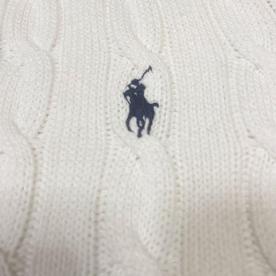 【美品】 ポロラルフローレン 半袖 ポロシャツ ケーブルニット ポニー刺繍 XL
