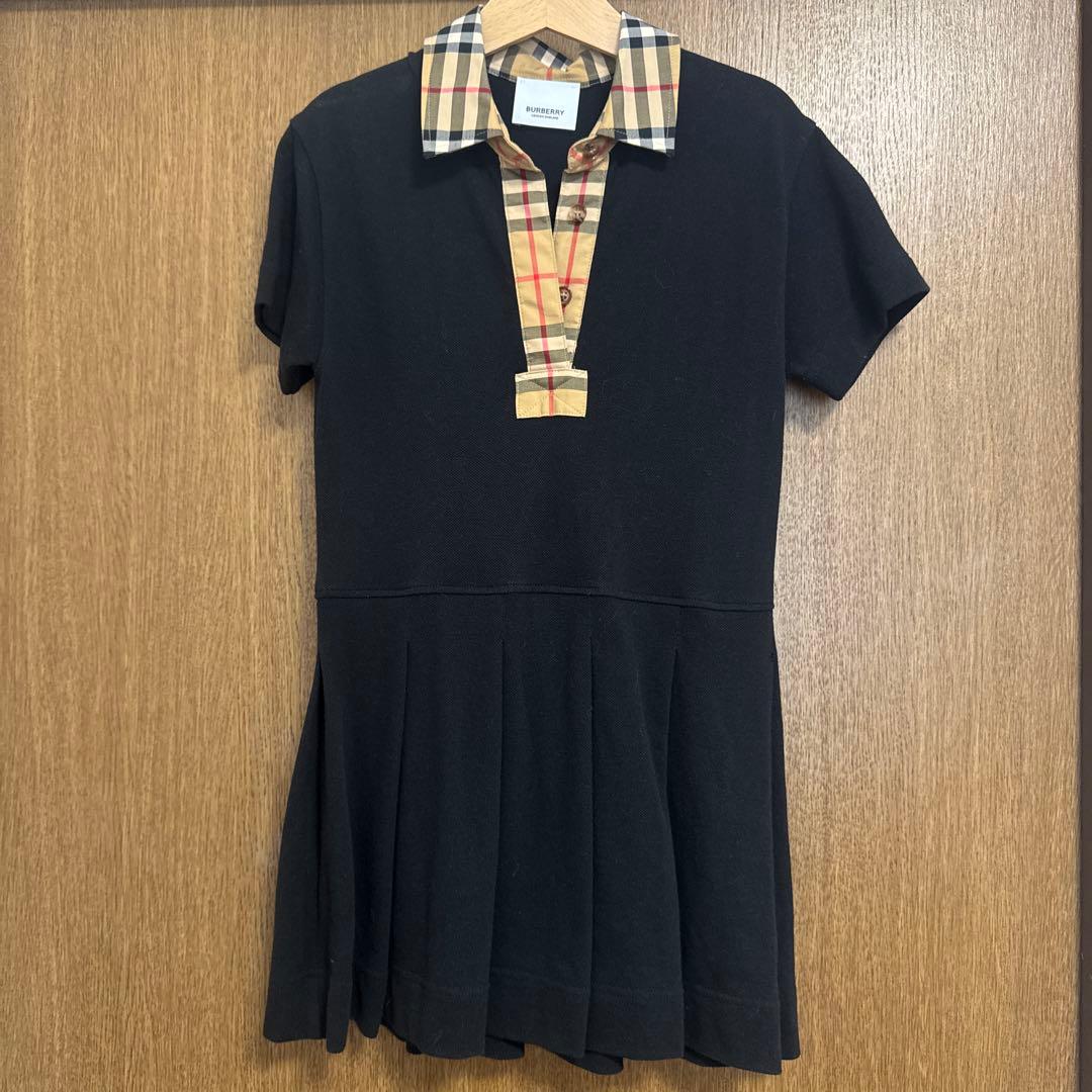 BURBERRY 半袖ワンピース 6Y ブラック/チェック