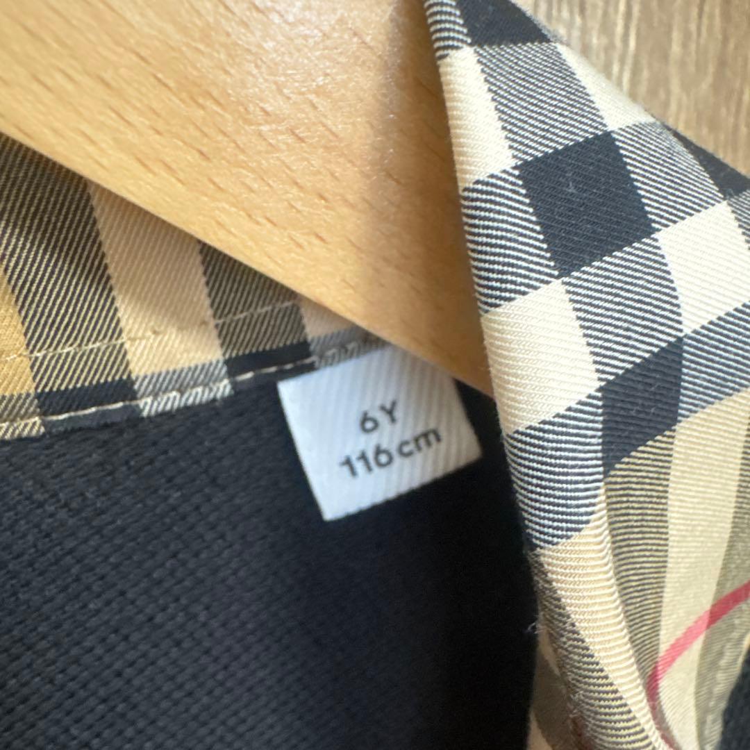 BURBERRY 半袖ワンピース 6Y ブラック/チェック