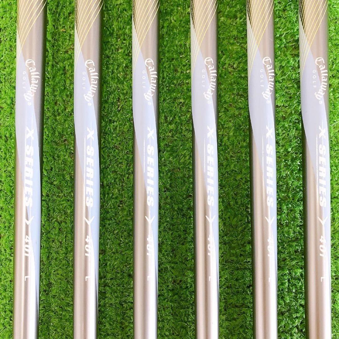 テ19★キャロウェイ X-22 豪華6本レディースアイアンセットL ライトブルー