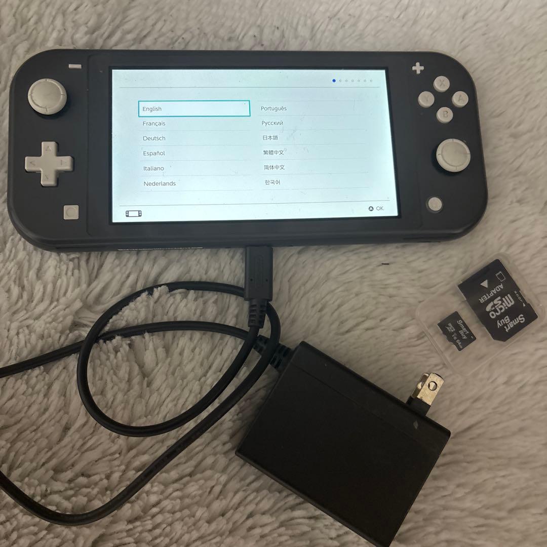 Switch Lite グレー 本体　スイッチ SDカード 充電器