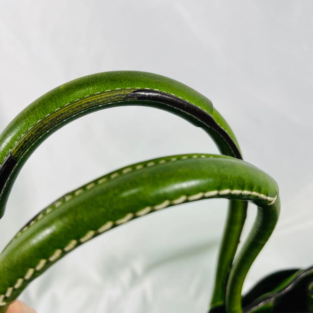 COACHコーチ グリーン マデリントートバッグ チャーム付き　11554P