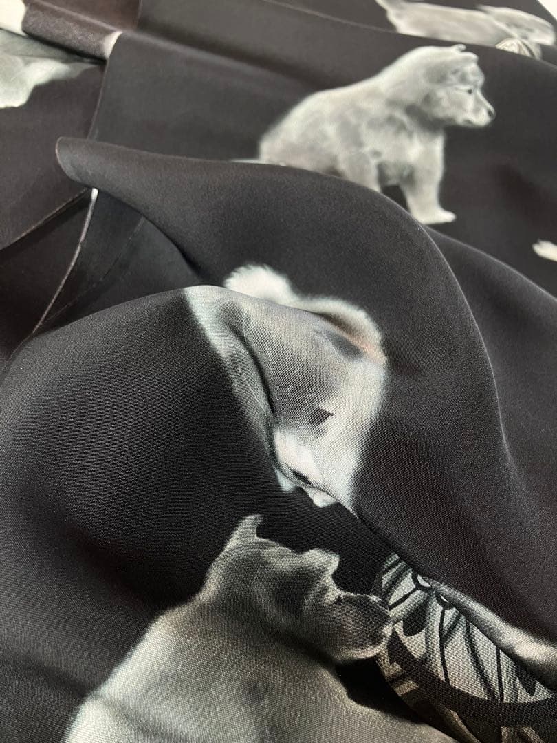 専用です　長襦袢生地　絹100% 子犬柄　13.5メートル