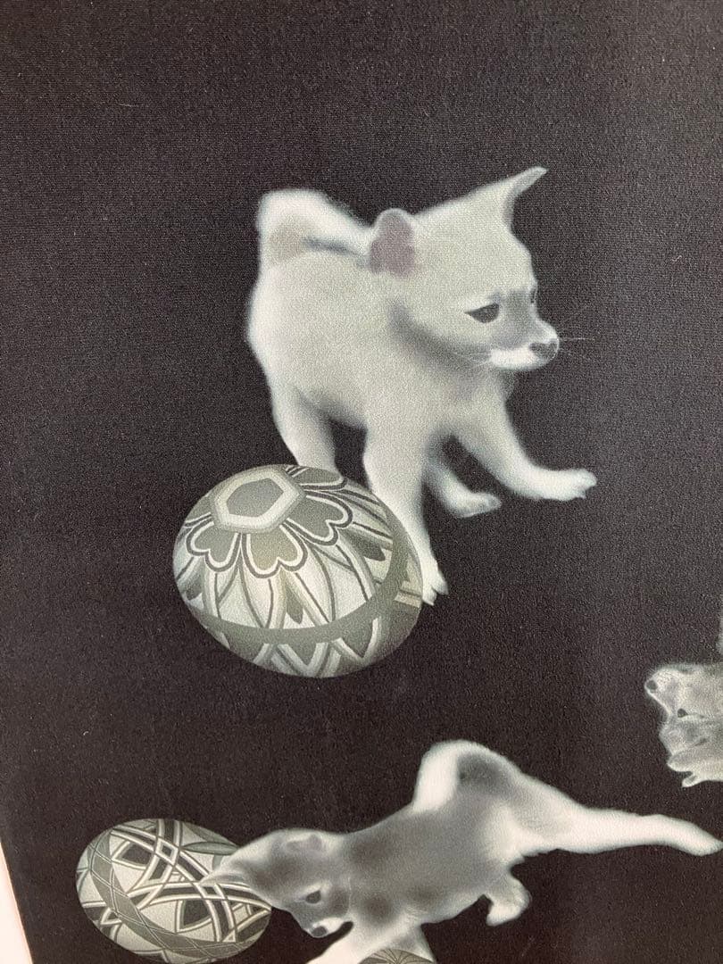 専用です　長襦袢生地　絹100% 子犬柄　13.5メートル