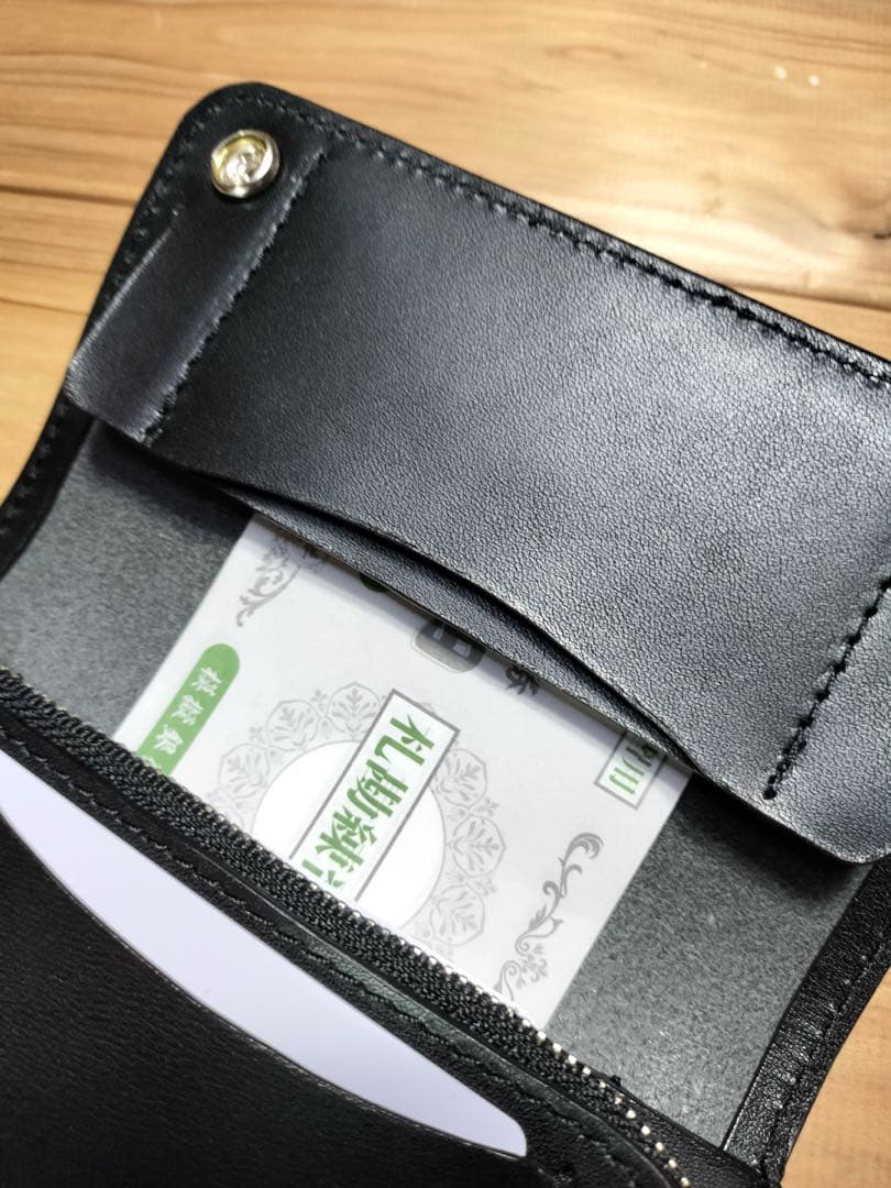 専用品　真鍮変更　栃木レザー　L字型ファスナー　ミドルトラッカーウォレット