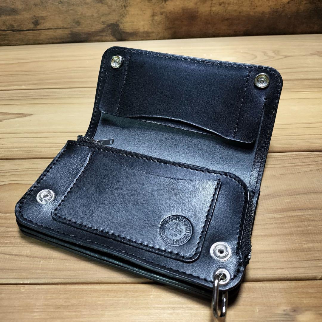 専用品　真鍮変更　栃木レザー　L字型ファスナー　ミドルトラッカーウォレット