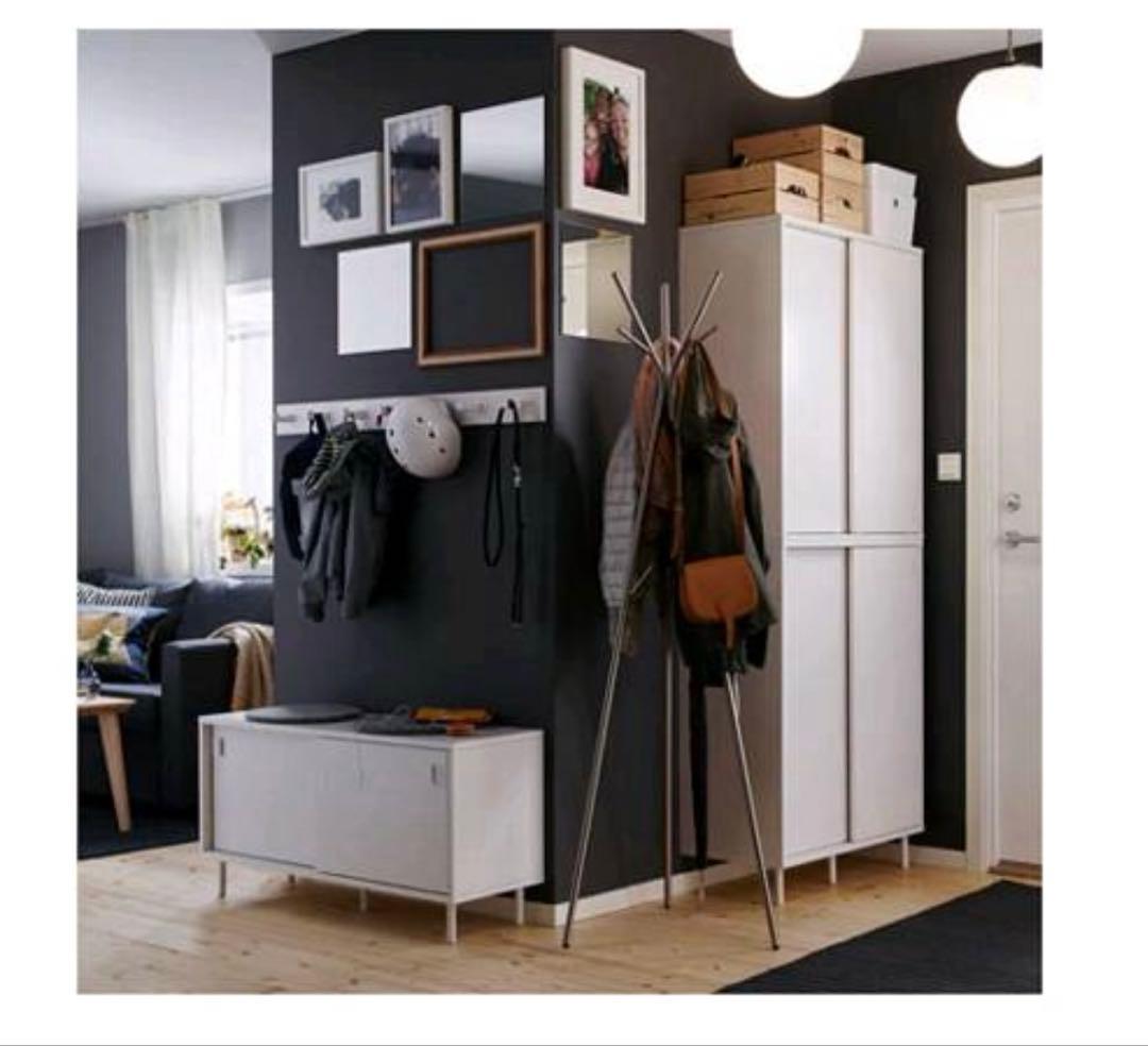 IKEA イケア マッカペール ベンチ 収納コンパートメント付き　ホワイト