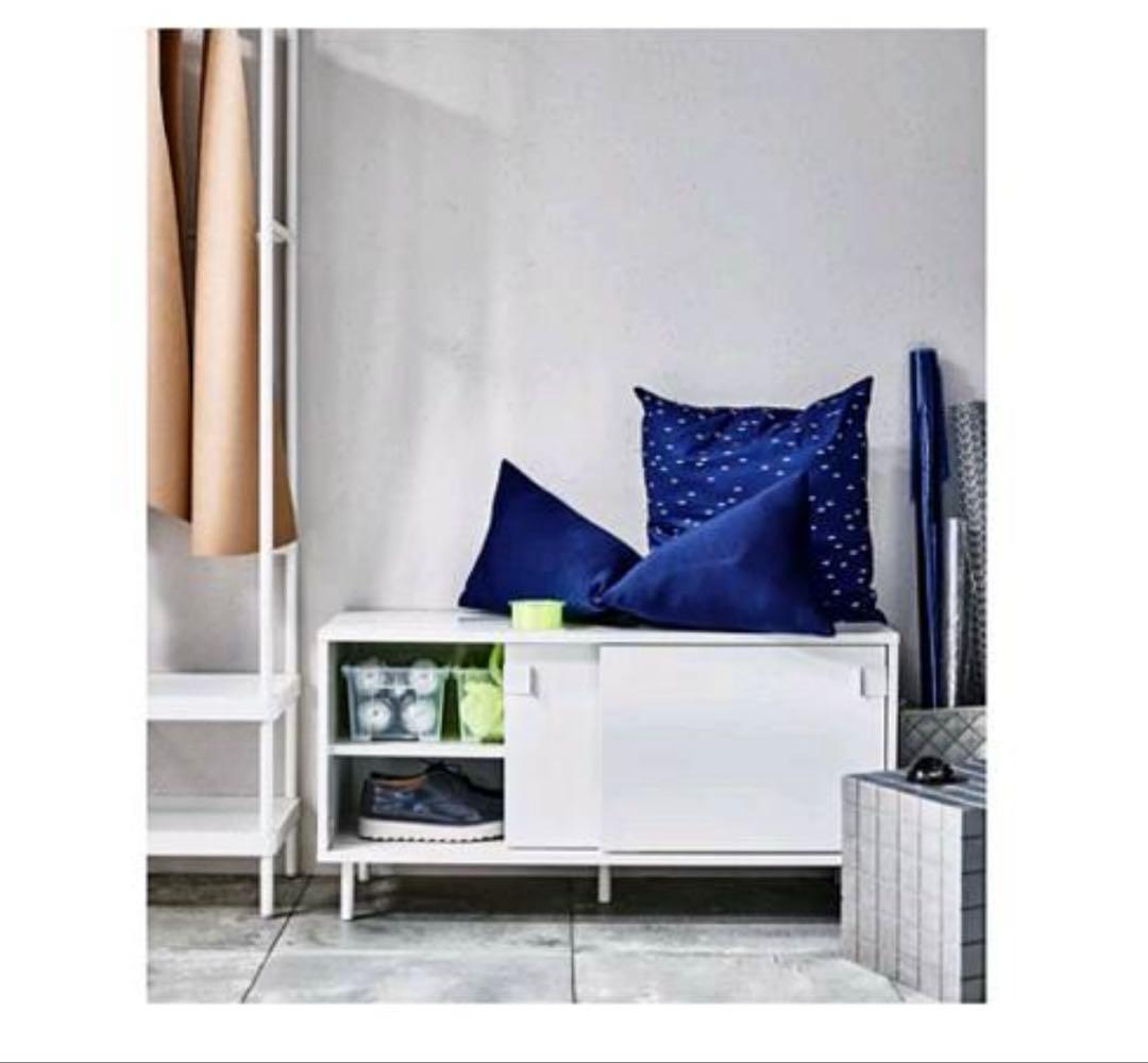IKEA イケア マッカペール ベンチ 収納コンパートメント付き　ホワイト