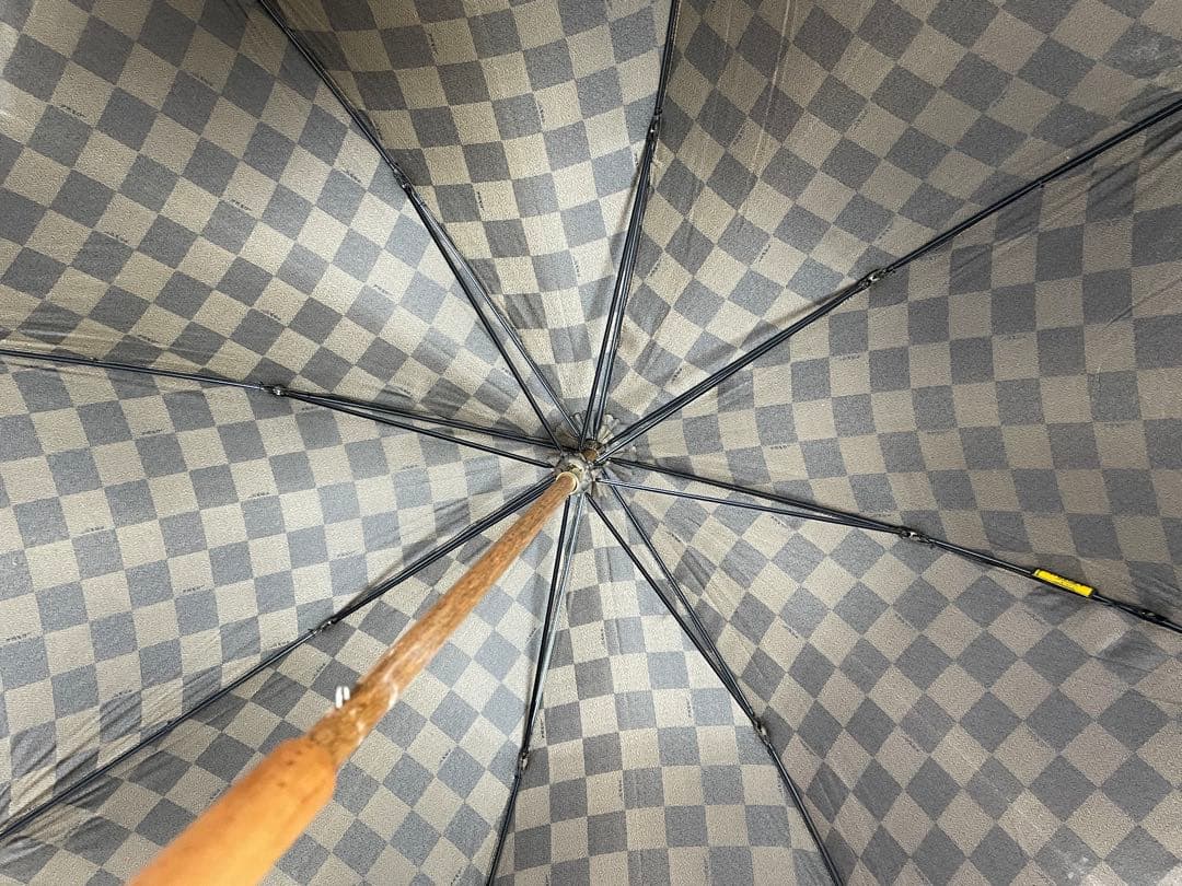 Fendi チェック柄長傘 ブラウン系