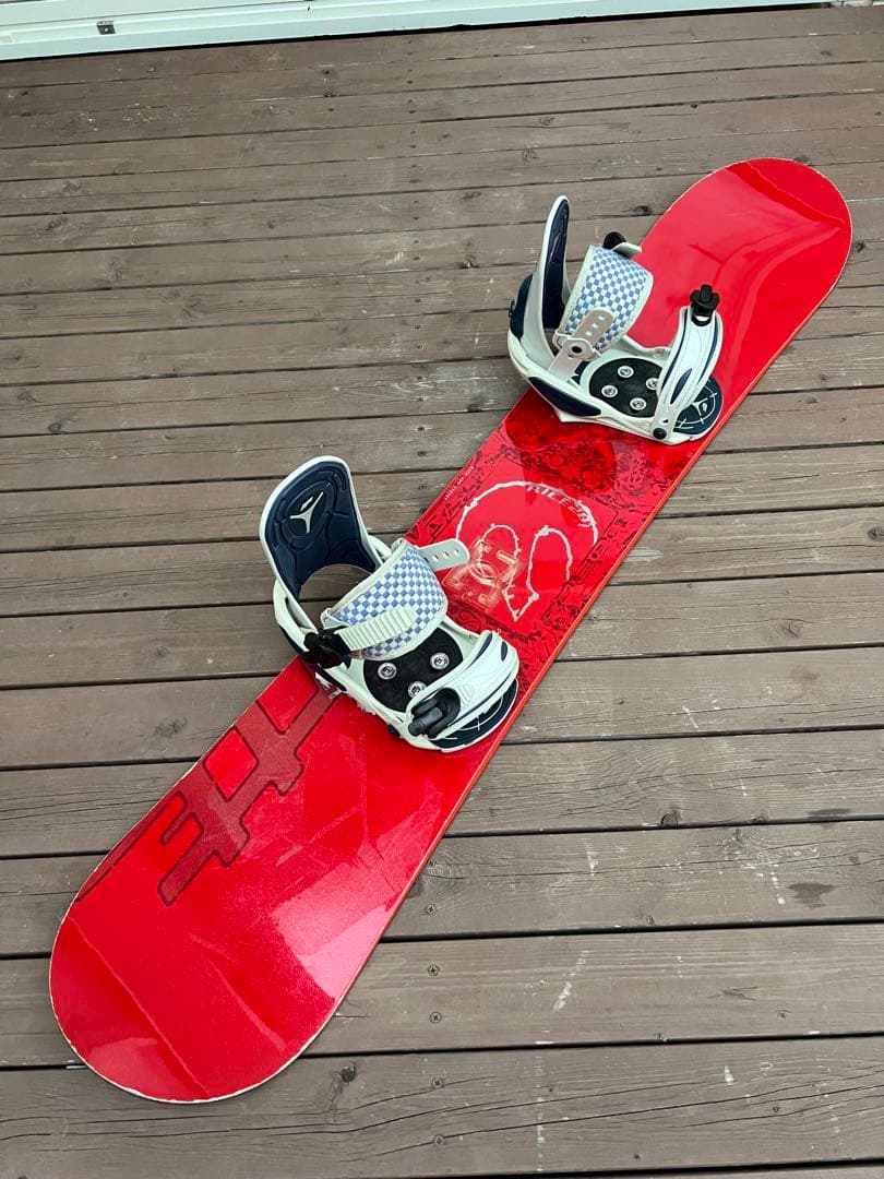 スノーボードセット　バインディング付 140 カバー付き ライス28