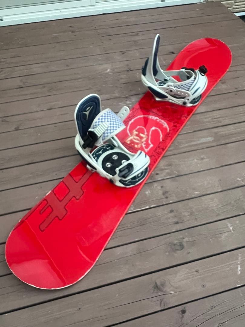 スノーボードセット　バインディング付 140 カバー付き ライス28