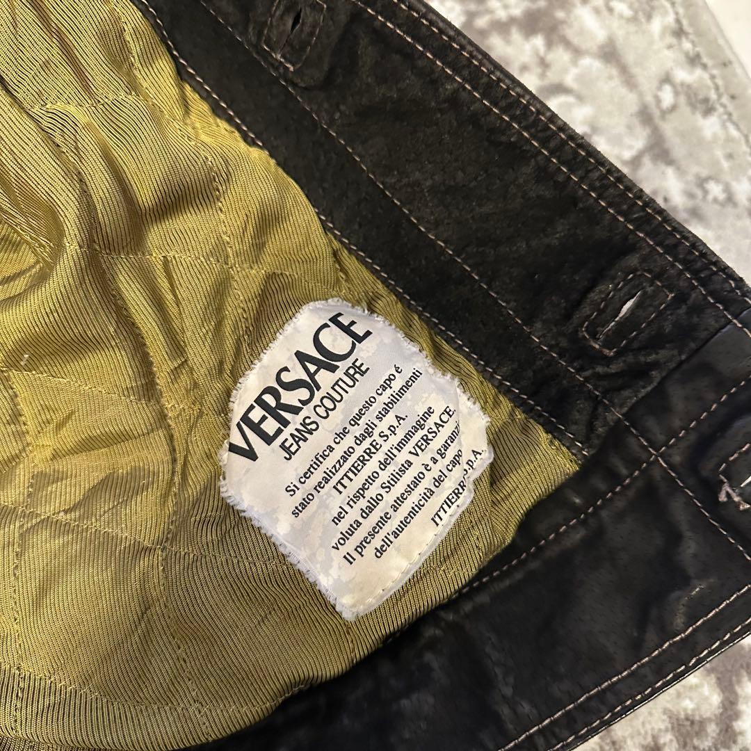 希少 VERSACE ヴェルサーチ ブラック デニムジャケット