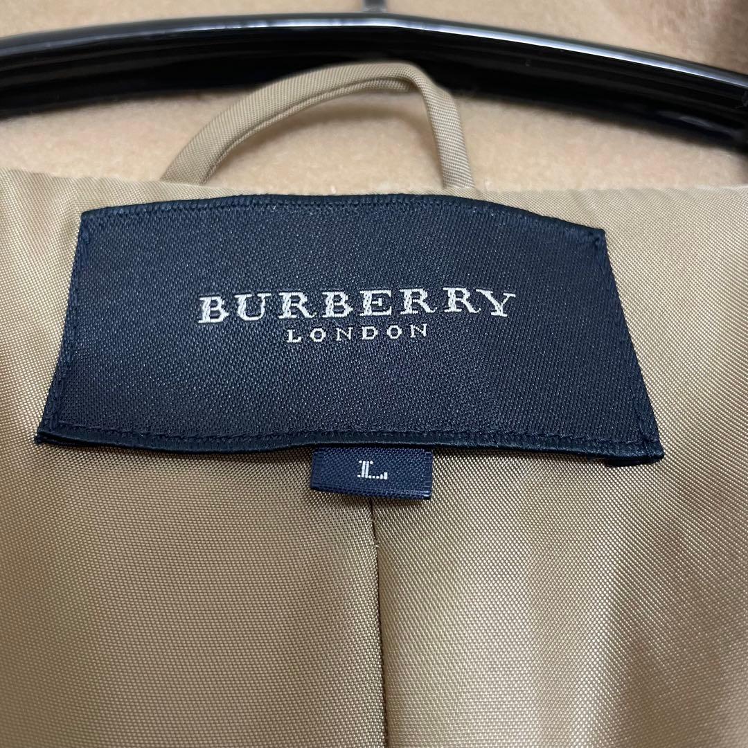 【美品】バーバリーロンドン ホースロゴ ノバチェック ガウンコート ベージュ L