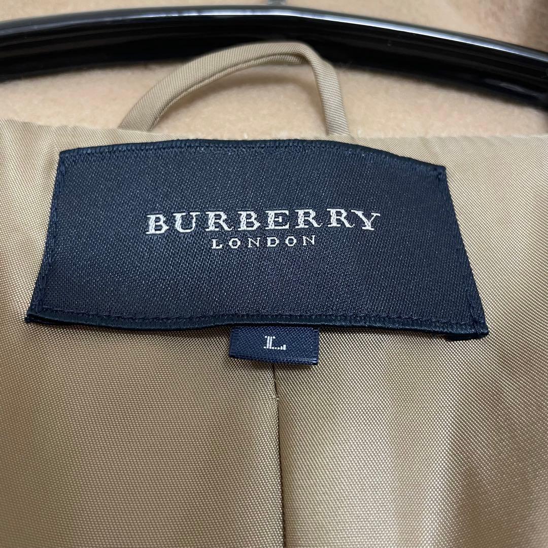 【美品】バーバリーロンドン ホースロゴ ノバチェック ガウンコート ベージュ L