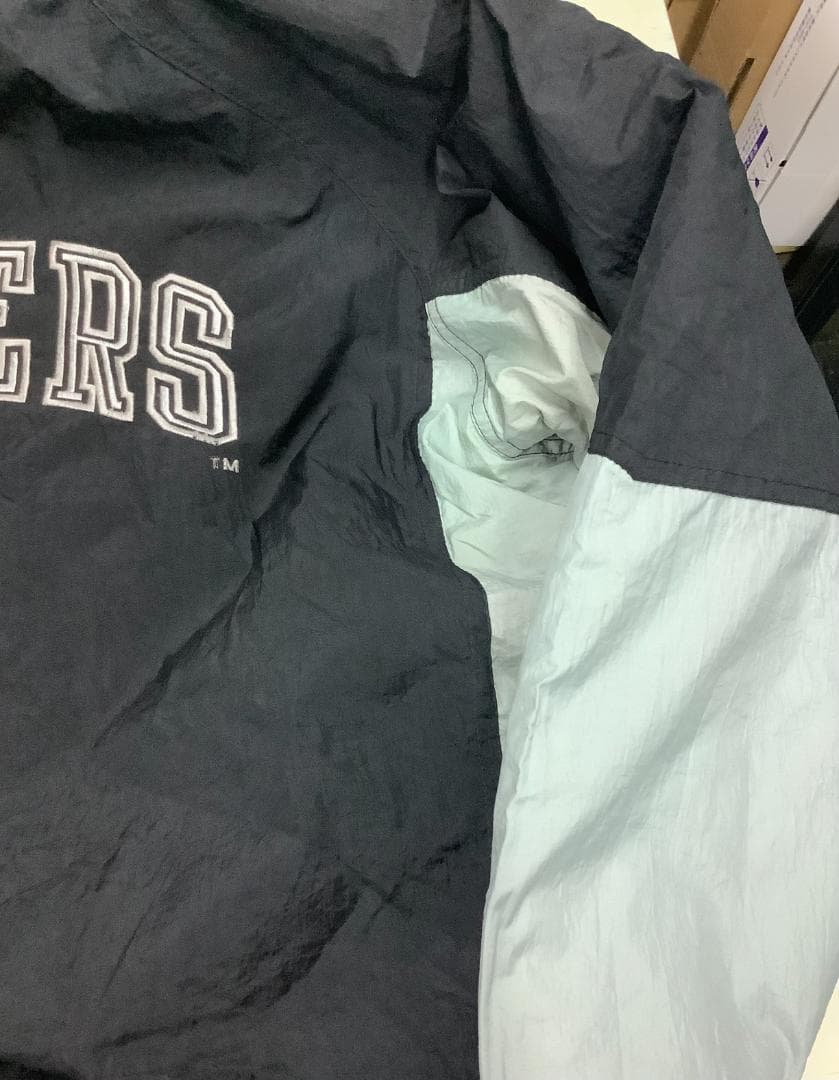 新品　80s 90s RAIDERS ウォームアップジャケット 黒/灰色