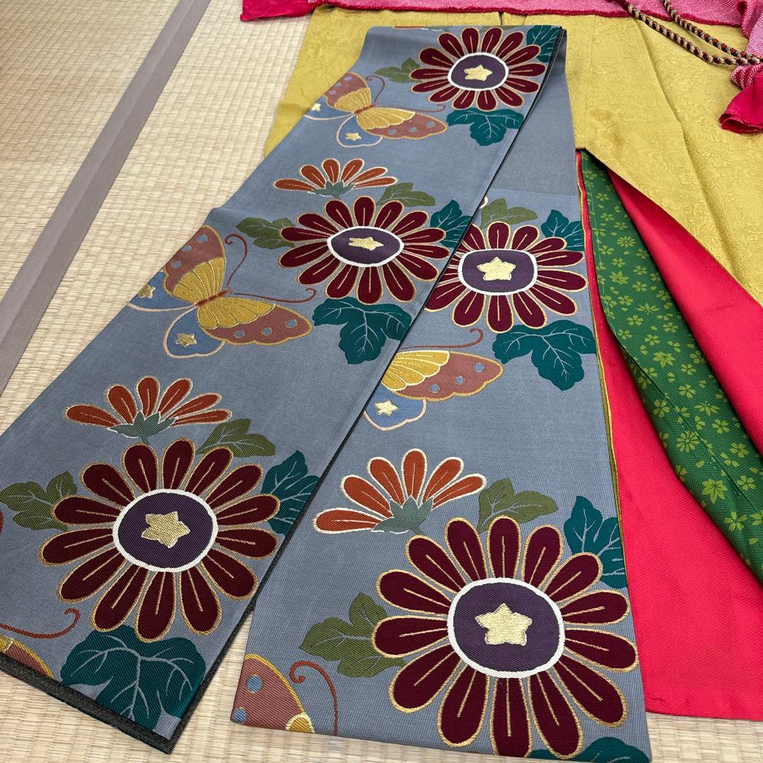 振袖セット　花紋刺繍無地振袖　高級作家物