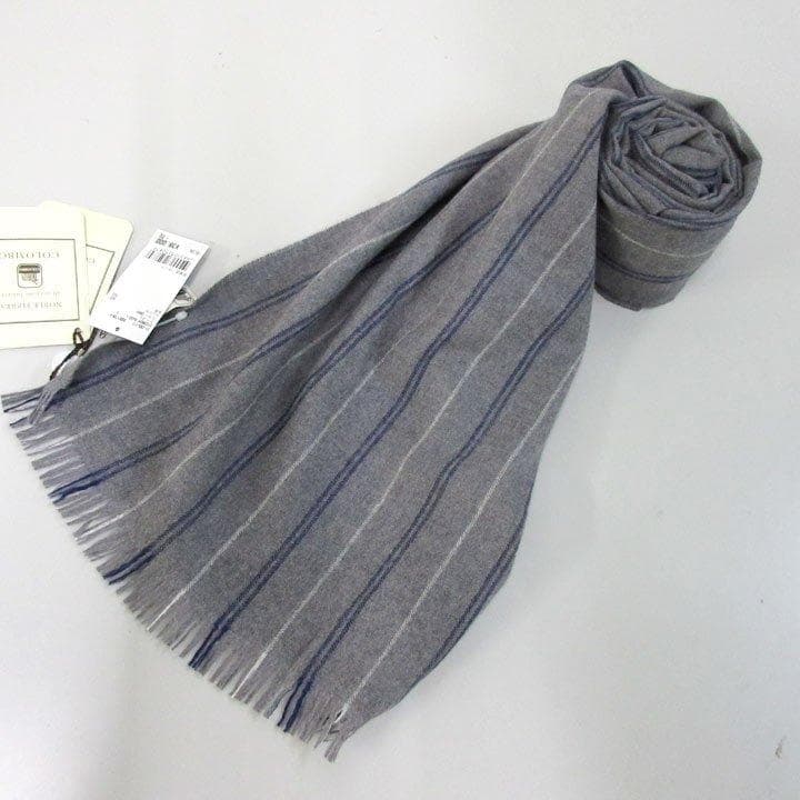 定価3,8万円の7割引バーニーズコロンボイタリア製新品タグ付カシミヤ混マフラー