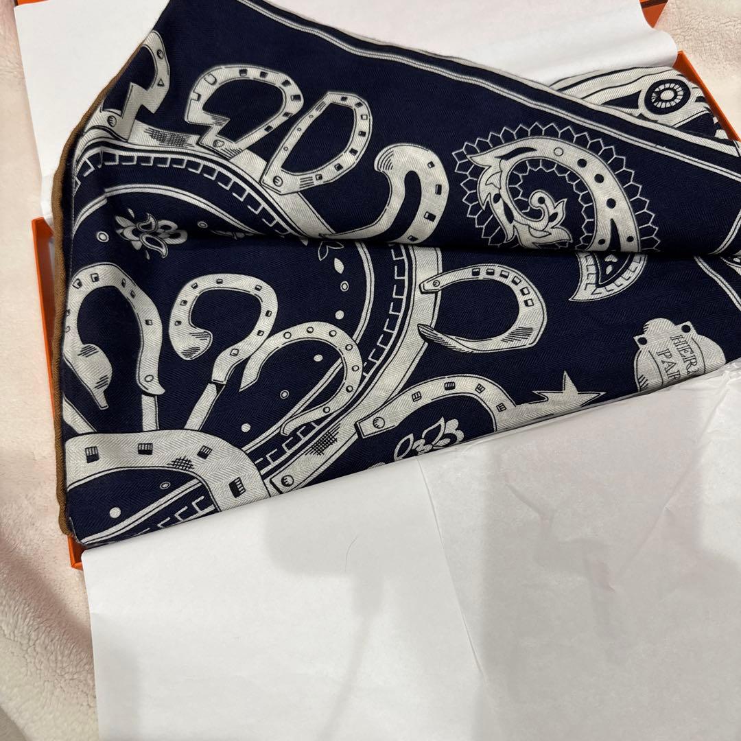 正規品　エルメス　カシミアシルク 140 ショール