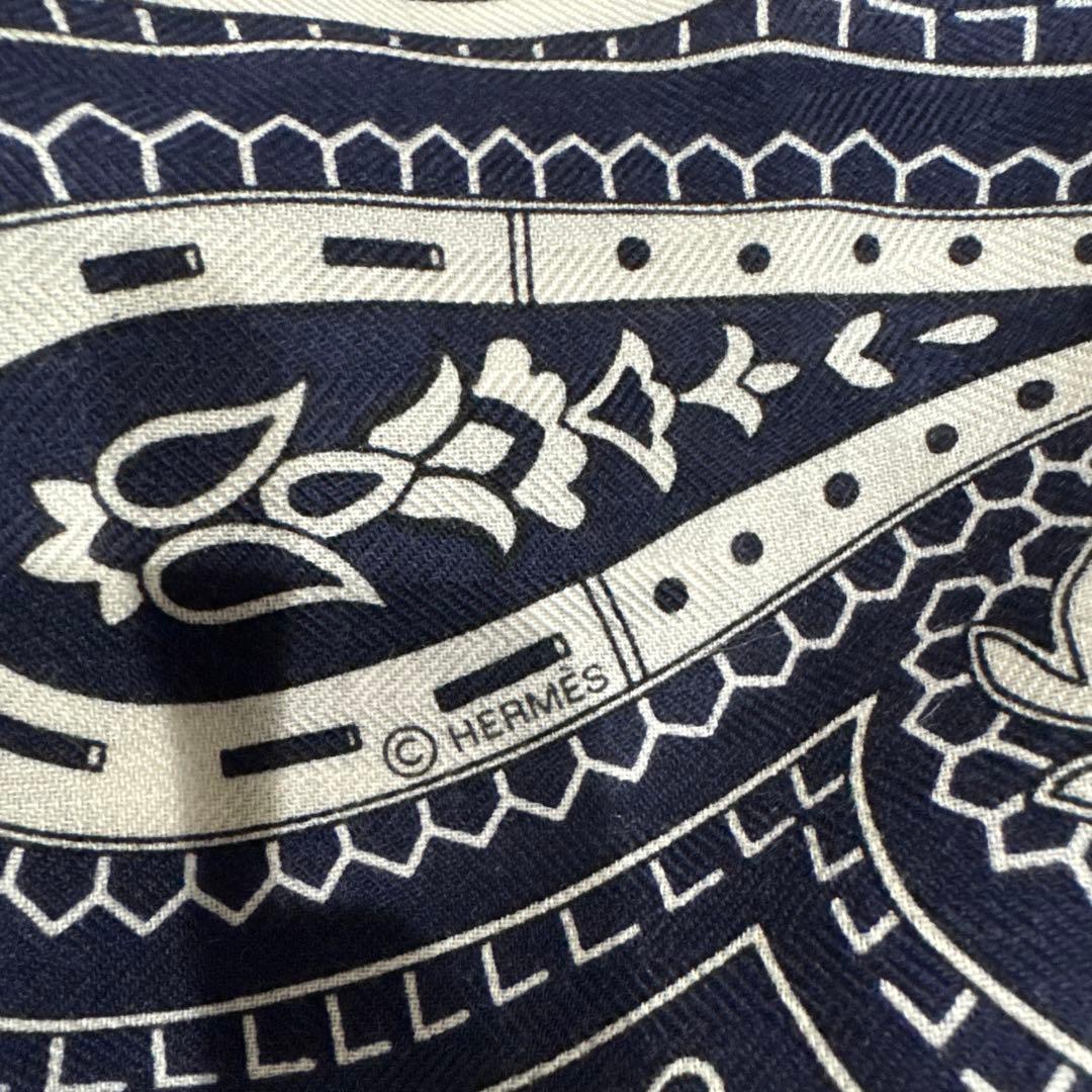 正規品　エルメス　カシミアシルク 140 ショール