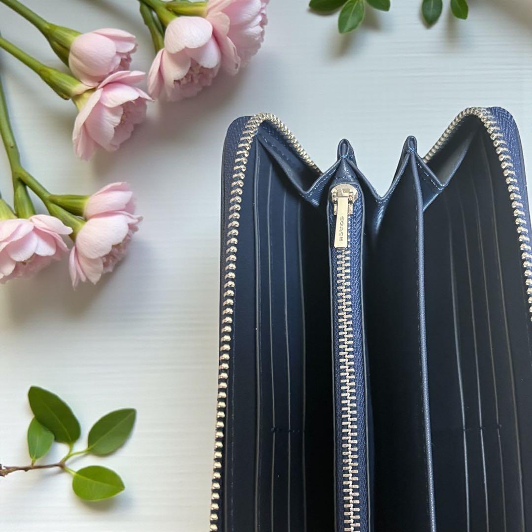 【新品】COACH長財布 ネイビー/ブルー新品