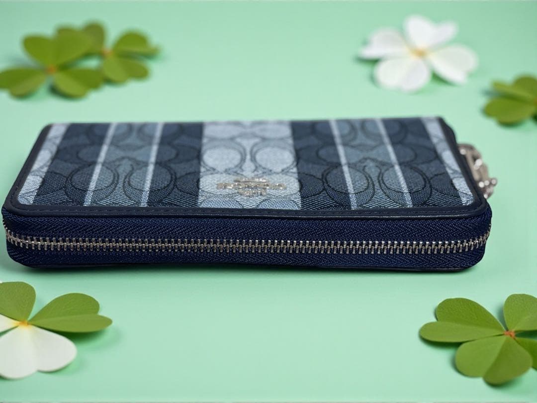 【新品】COACH長財布 ネイビー/ブルー新品