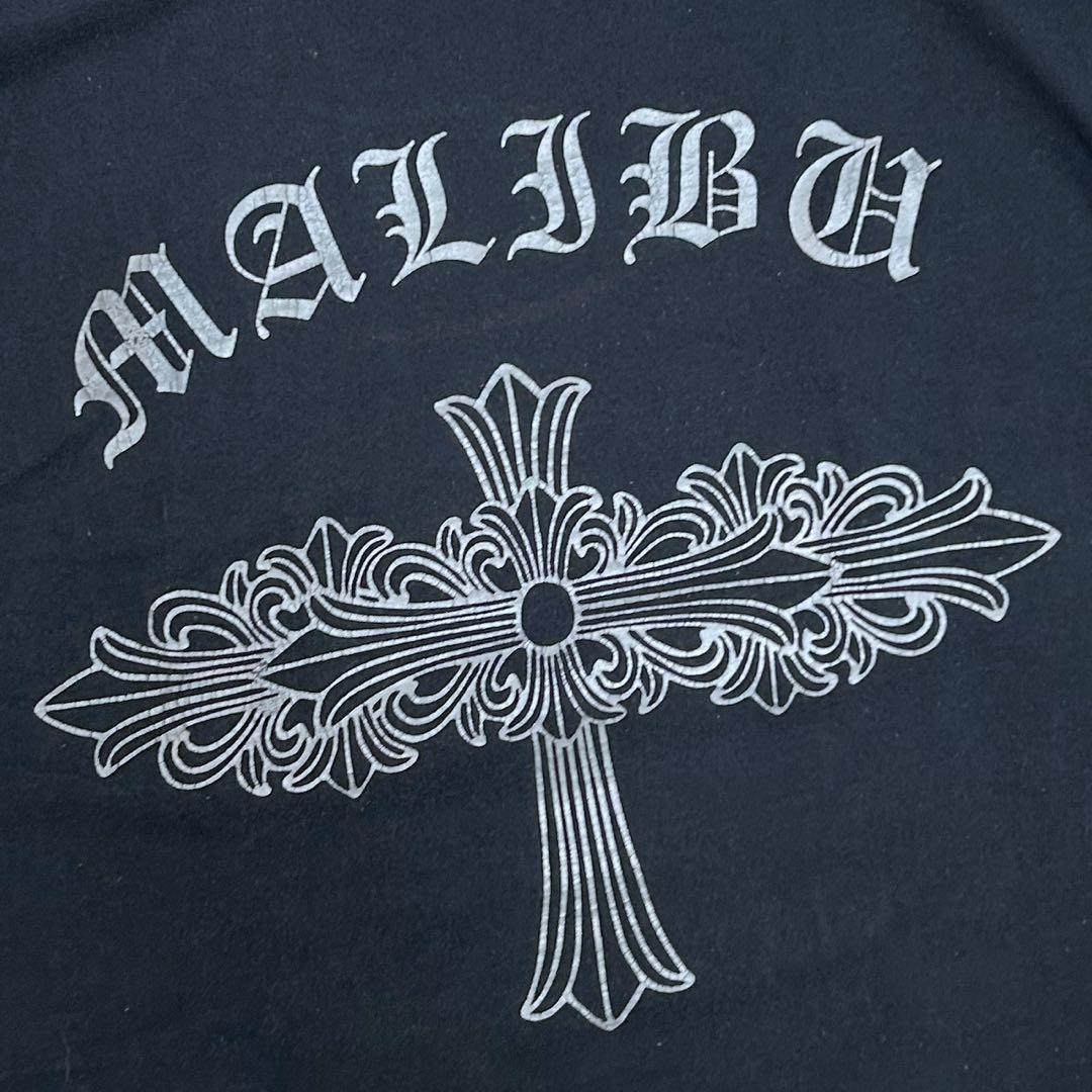 希少 クロムハーツ MALIBU バッククロス プリント Tシャツ ブラック