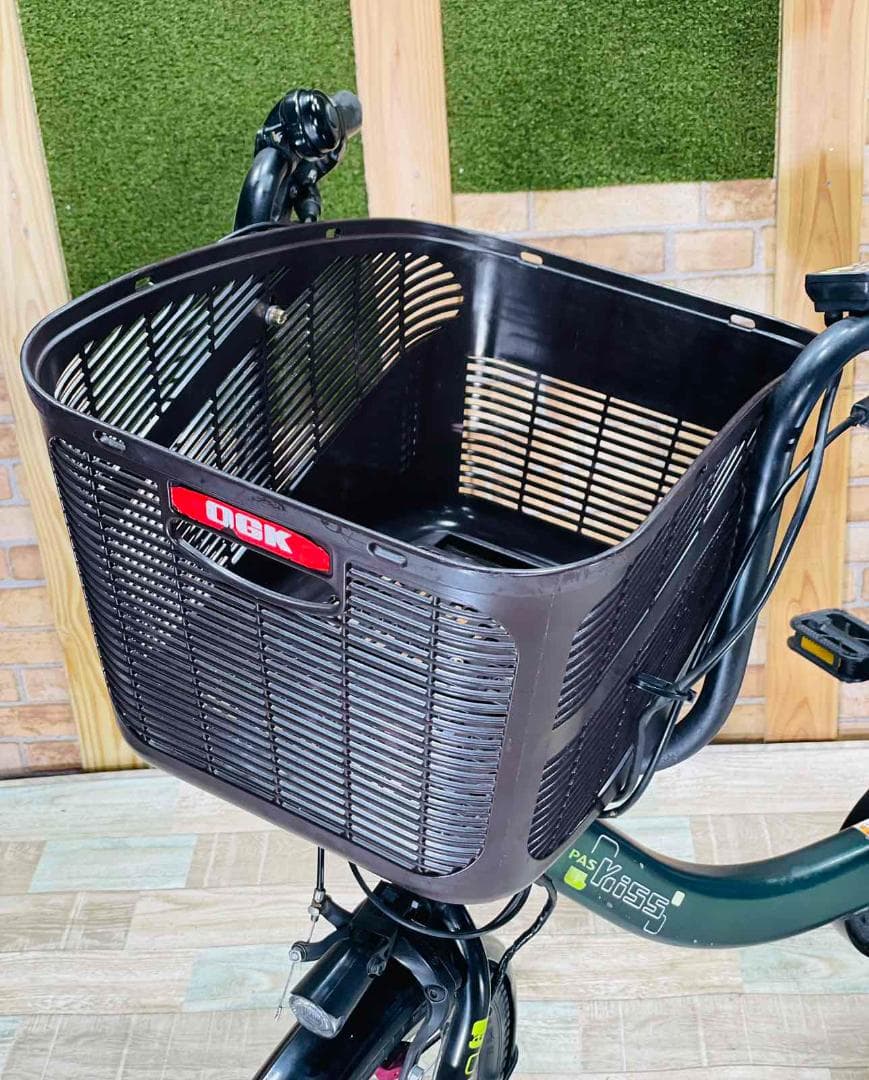 H1183 No１モデル マット系グリーン ヤマハ　子供乗せ電動アシスト自転車