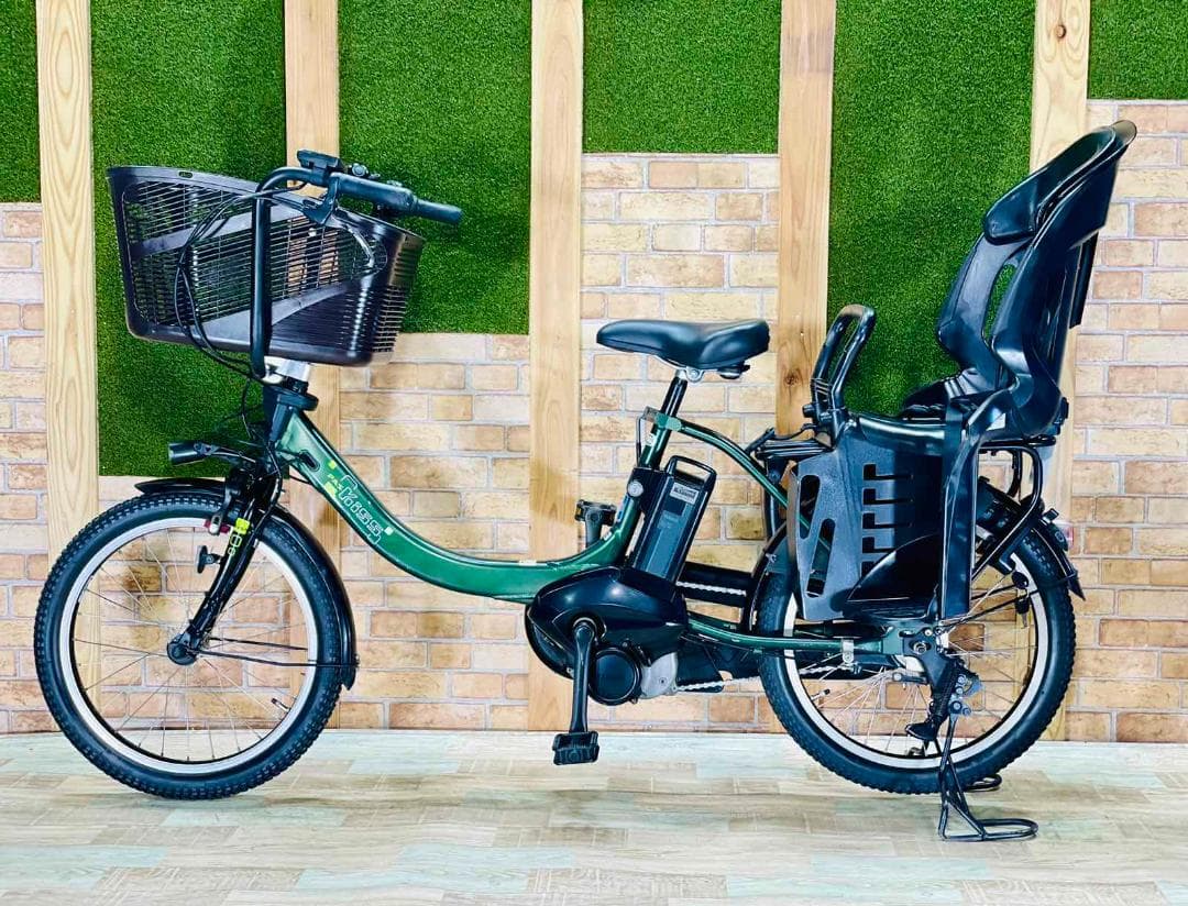 H1183 No１モデル マット系グリーン ヤマハ　子供乗せ電動アシスト自転車