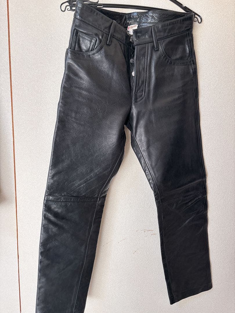 最終値下げ アニエスベー　agnes b. レザーパンツ