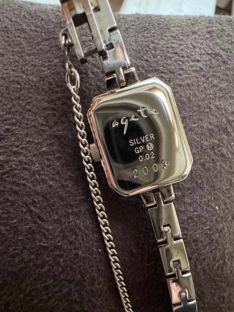 agete アガット スクエアフェイスジュエリーウォッチ