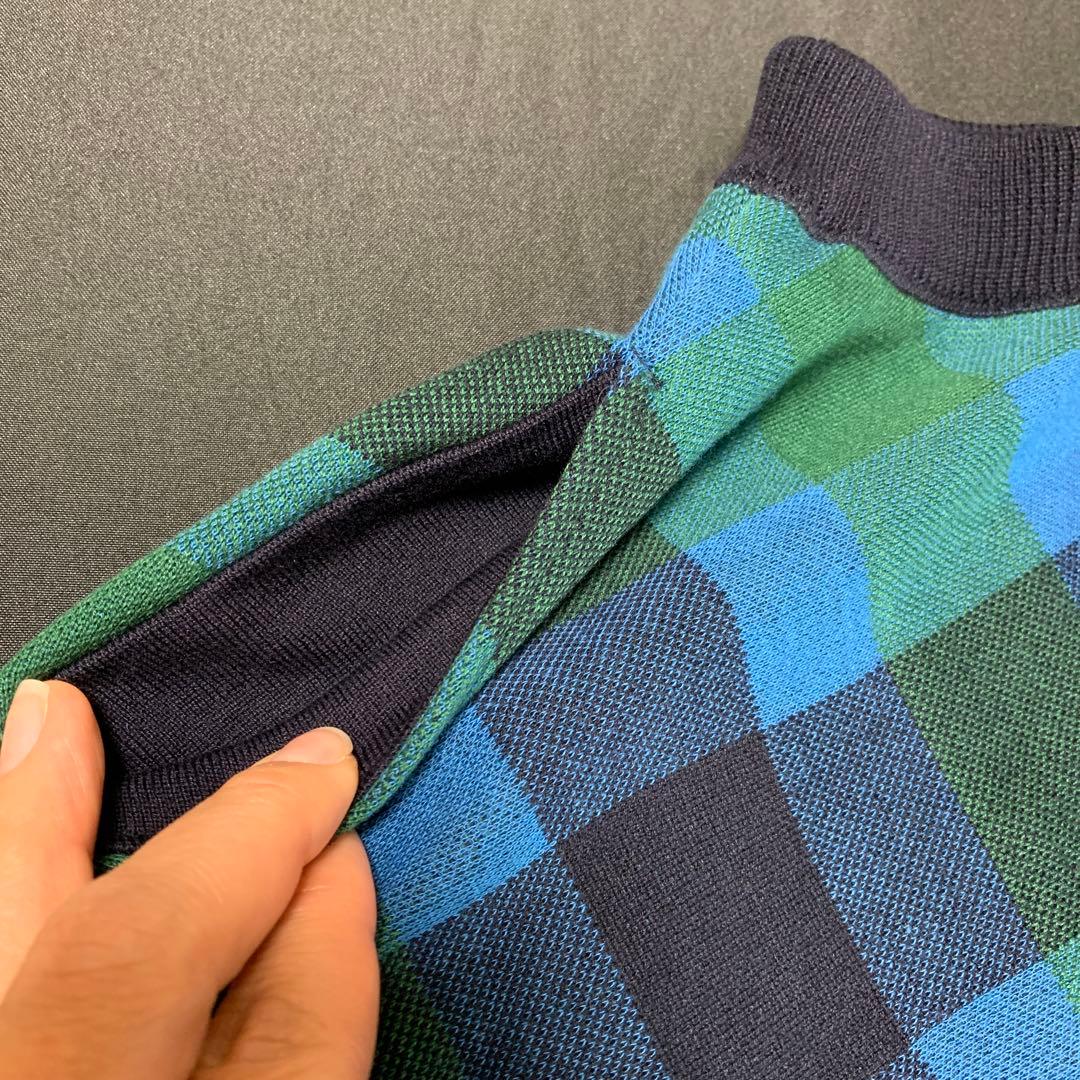 familiar ファミリア　ニット地　スカート　定番チェック　150