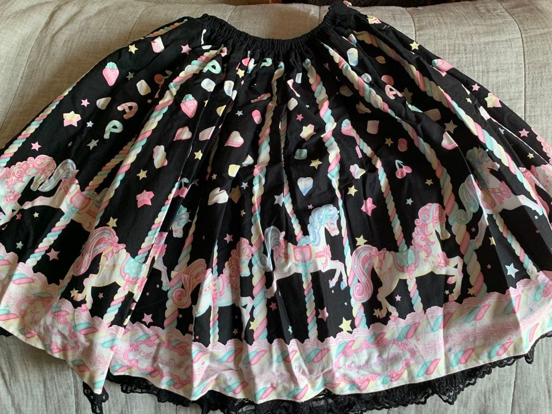 シュガーリーカーニバル フレアスカート 黒 アンジェリックプリティ プラスサイズ