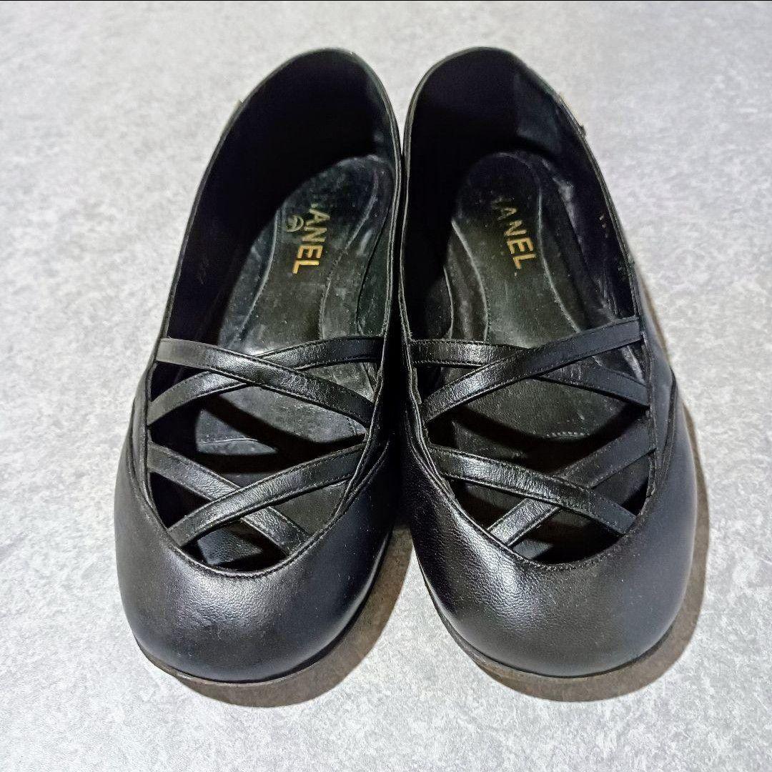定価約20万! CHANEL シャネル バレエシューズ パンプス カーフスキン☘