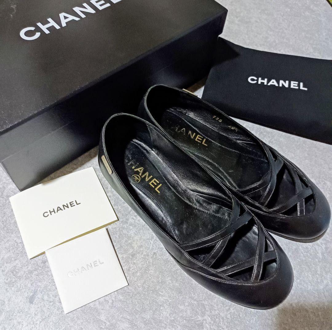 定価約20万! CHANEL シャネル バレエシューズ パンプス カーフスキン☘