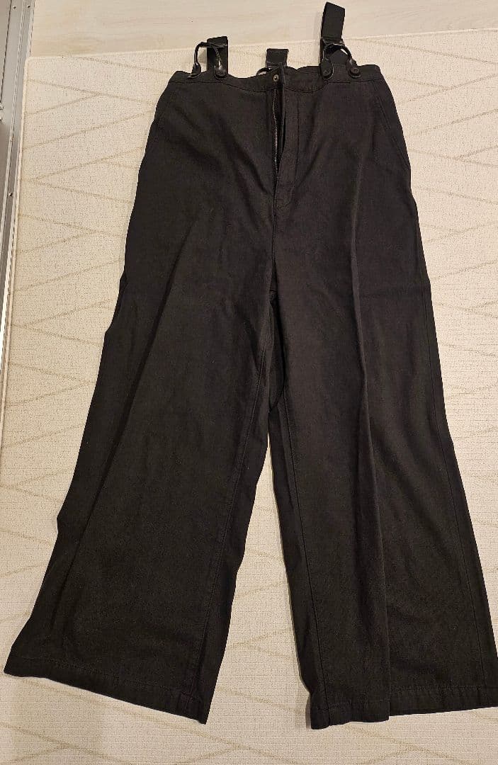 【試着のみ】spick and span サスペンダー付ワークパンツ36