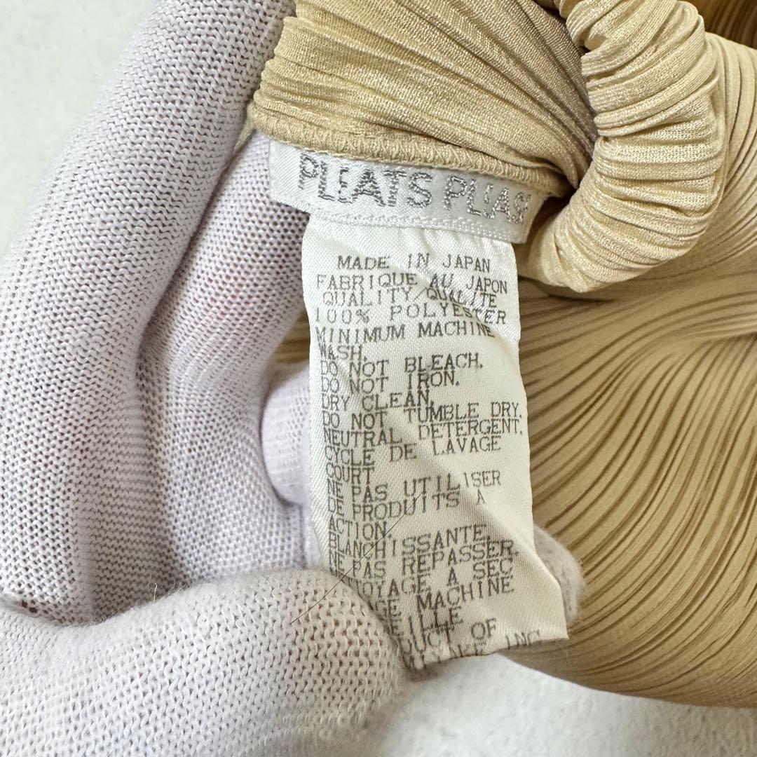 美品✨PLEATS PLEASE プリーツ　ロングワンピース　スリット　ベージュ