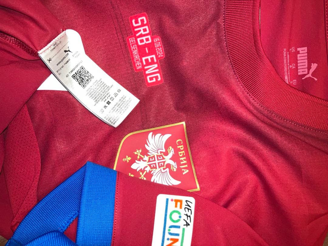 支給品セルビア代表ブラホビッチ選手支給品ユニフォーム　PUMAユーロ予選