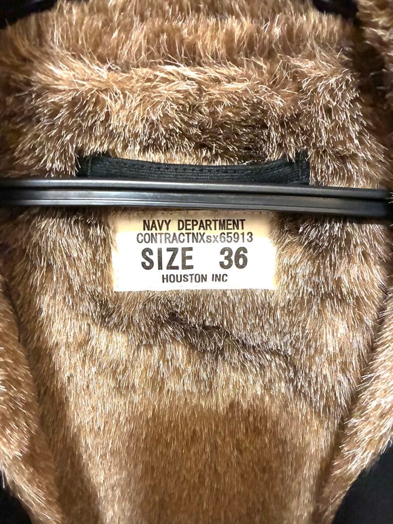 HOUSTON ブラック ミリタリージャケット サイズ36 N1デッキジャケット