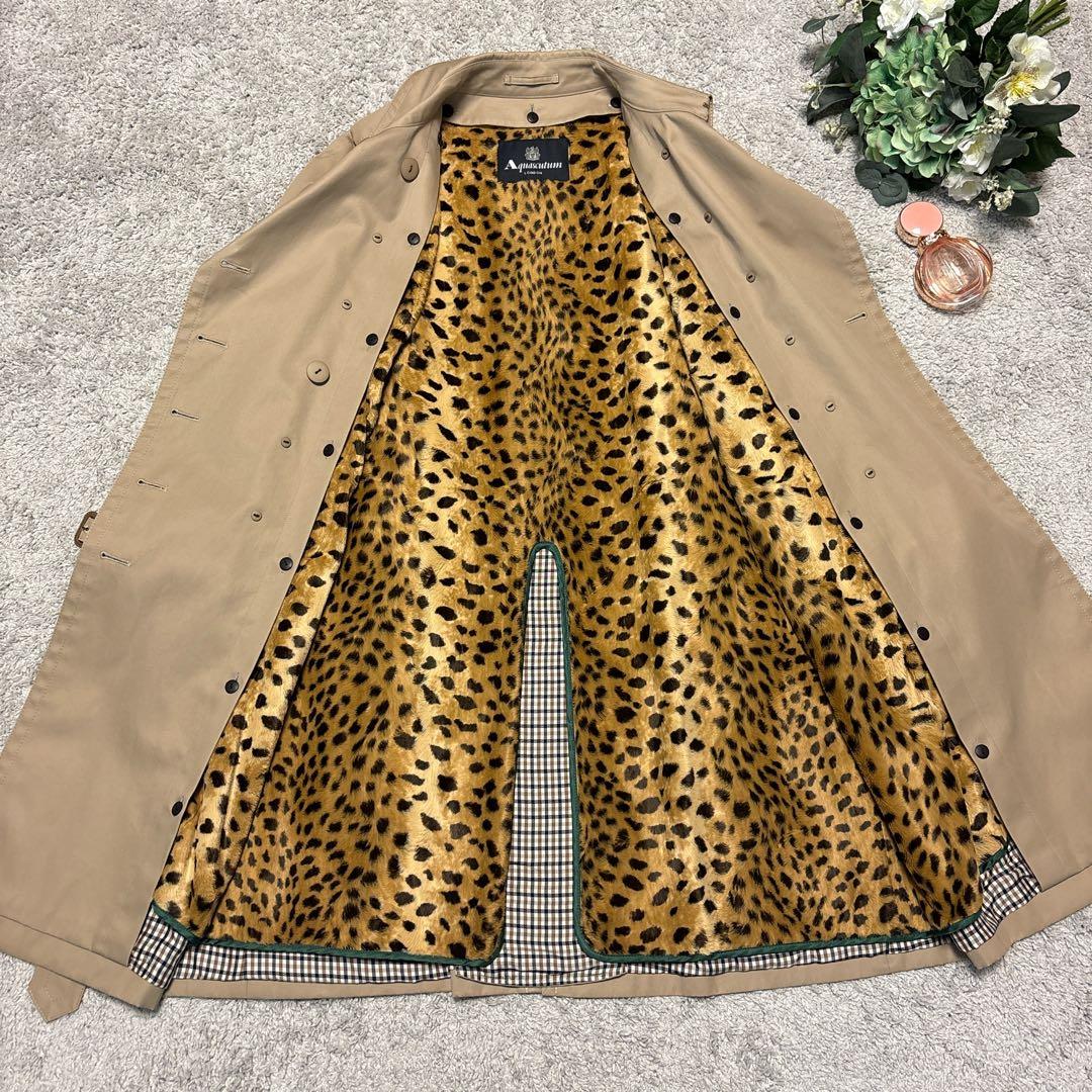 美品 アクアスキュータム　大きいサイズ トレンチコート　ライナー付 13 XL