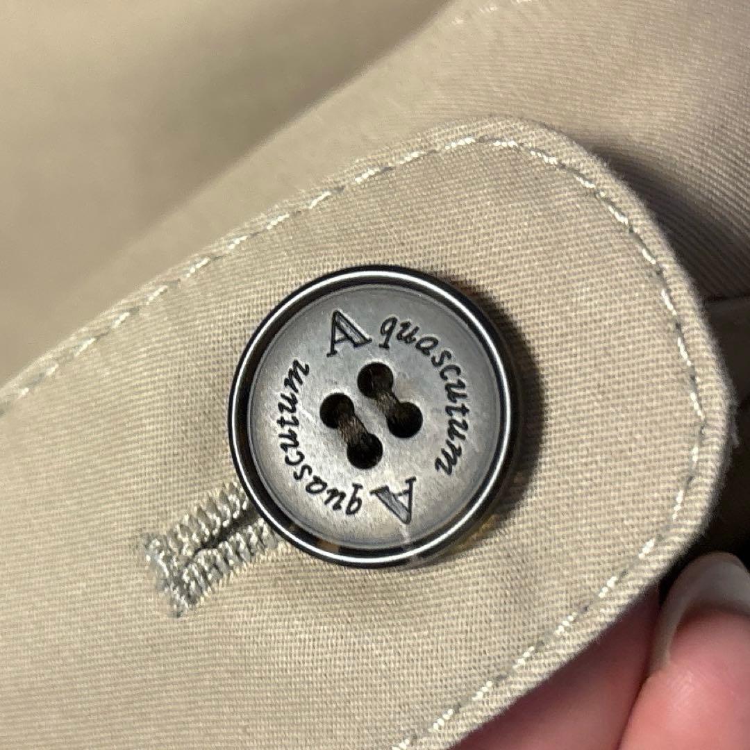 美品 アクアスキュータム　大きいサイズ トレンチコート　ライナー付 13 XL