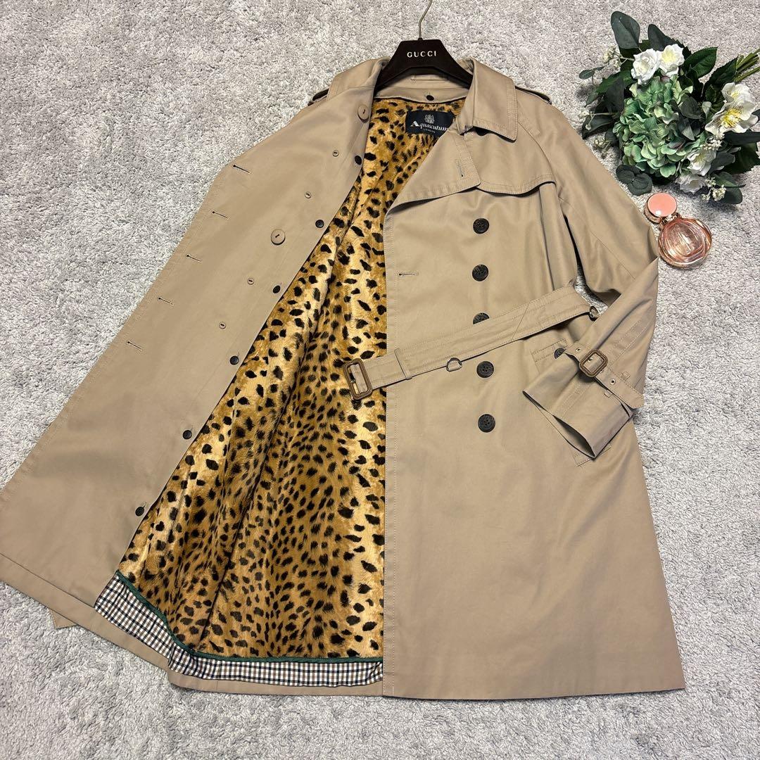 美品 アクアスキュータム　大きいサイズ トレンチコート　ライナー付 13 XL