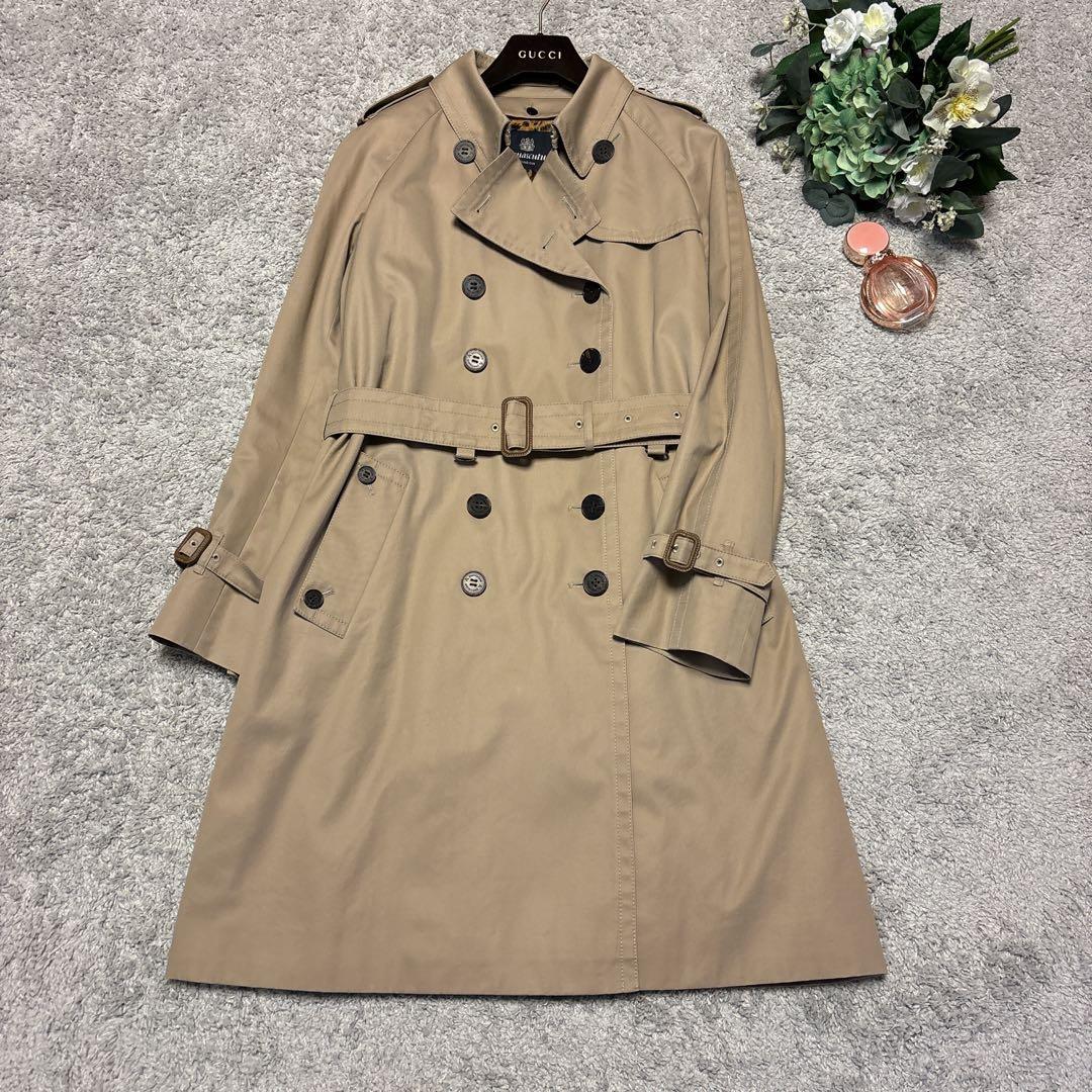 美品 アクアスキュータム　大きいサイズ トレンチコート　ライナー付 13 XL